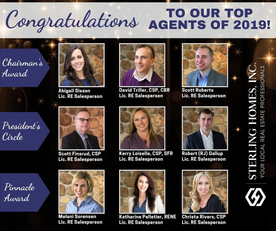 Top Agents from Sterling Real Estate Group 2019