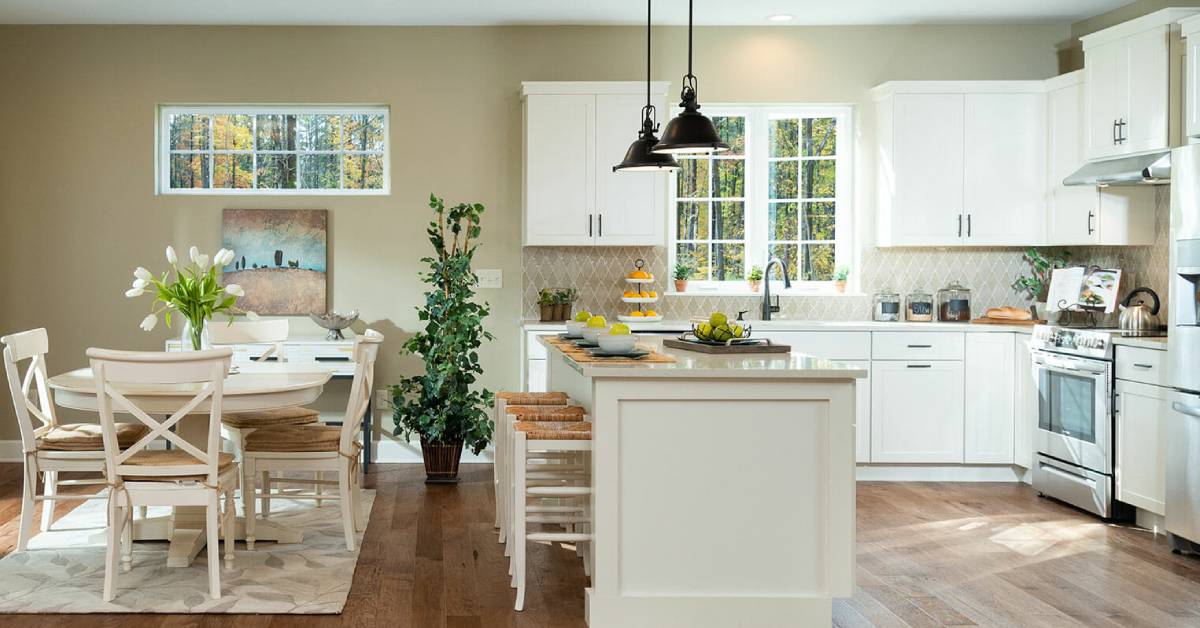 inside of a large kitchen