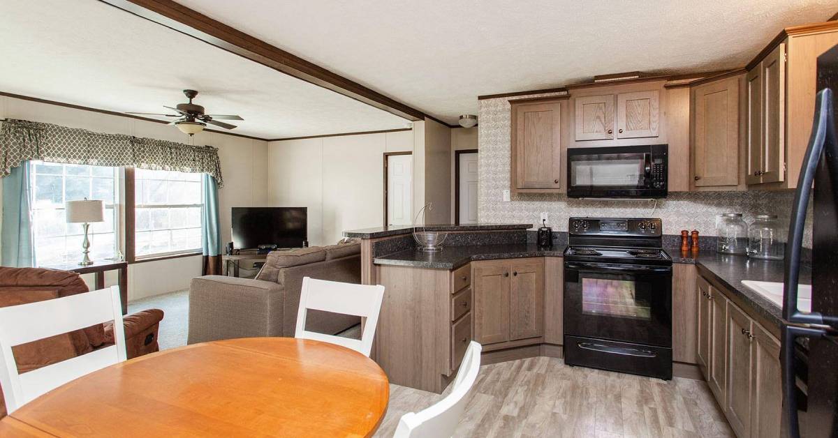 kitchen area in a house