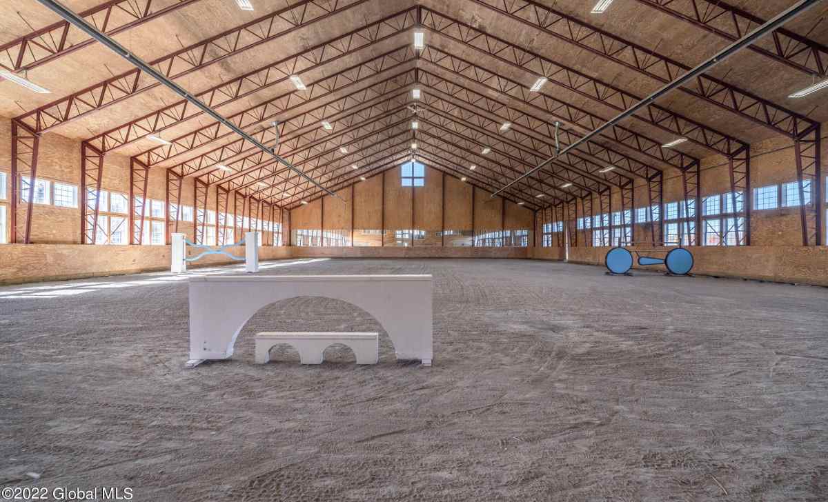 a large indoor horse arena