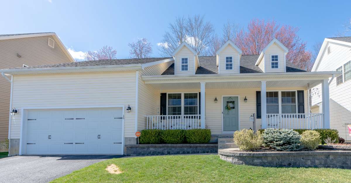 exterior of a house with a garage on the right side