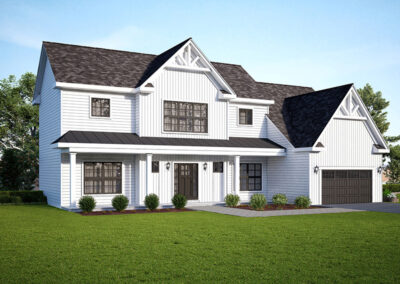 2-story home with white siding