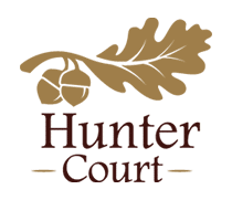 Oak Leaf with Hunter Court words beneath