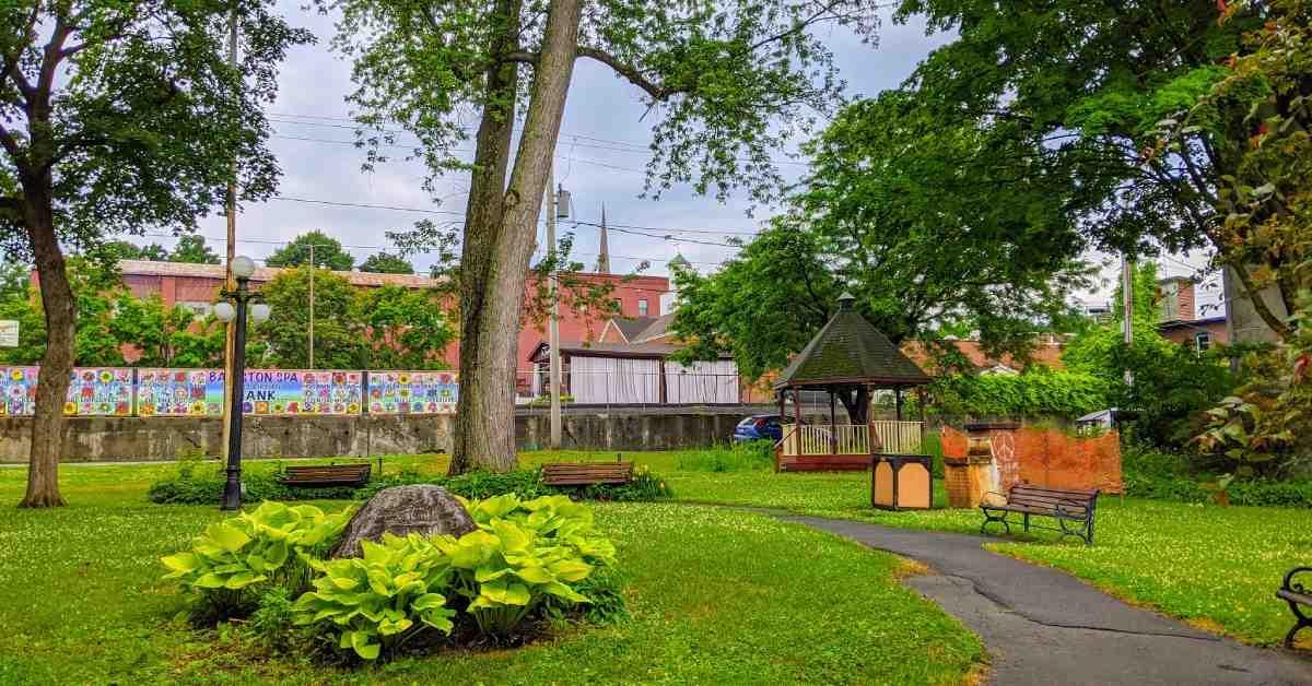 trail through a small park